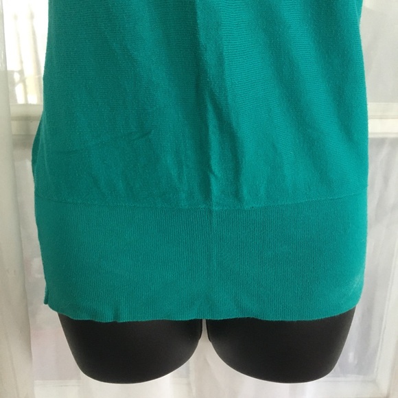 Vee neck short sleeve long sweater - Picture 5 of 6